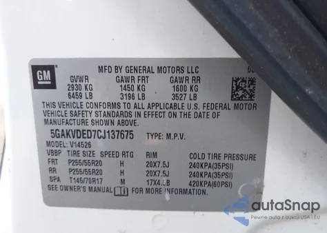 2012 Buick Enclave Premium from USA, damaged, VIN 5GAKVDED7CJ137675